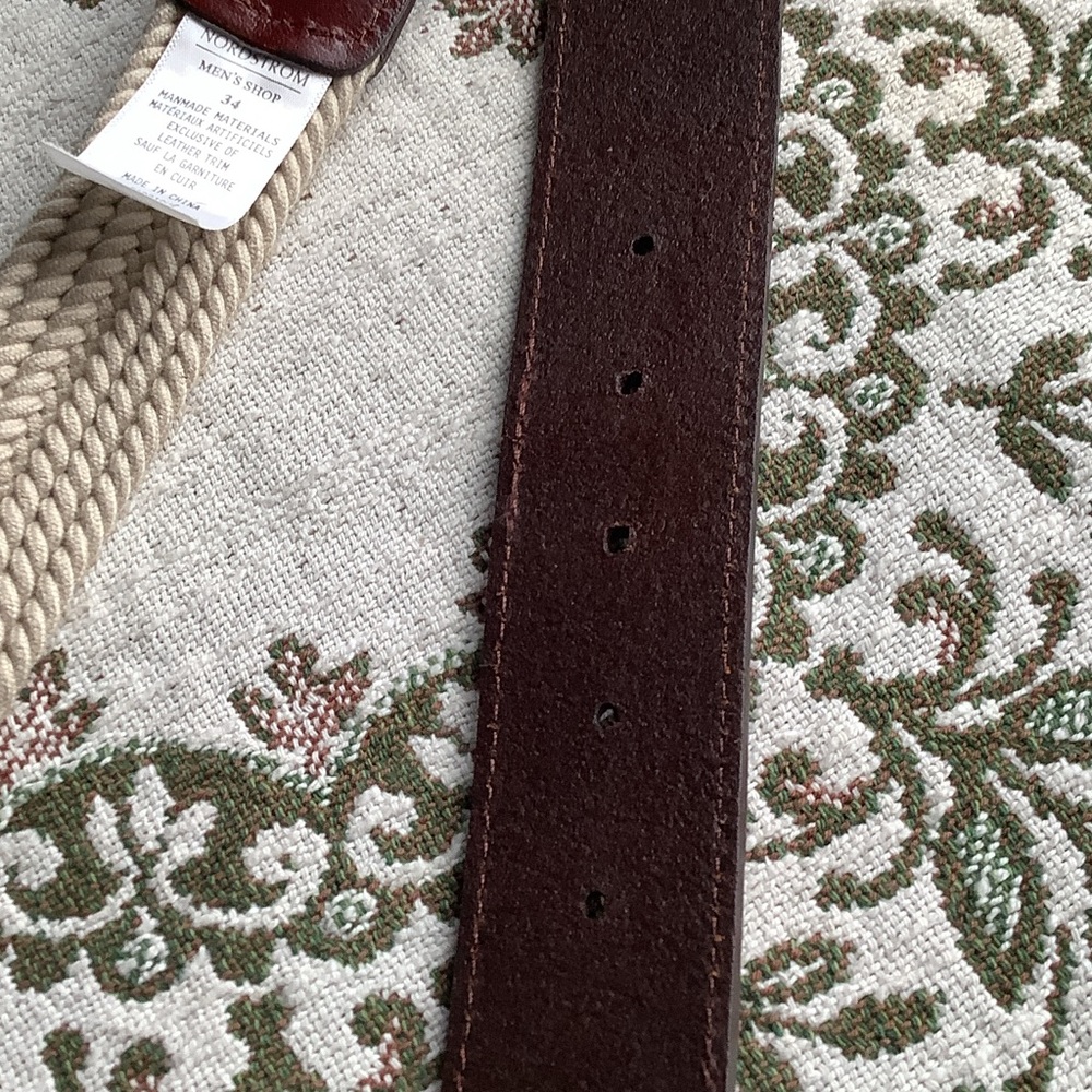 Stylish Cream and Brown Men's Belt - Picture 3 of 7